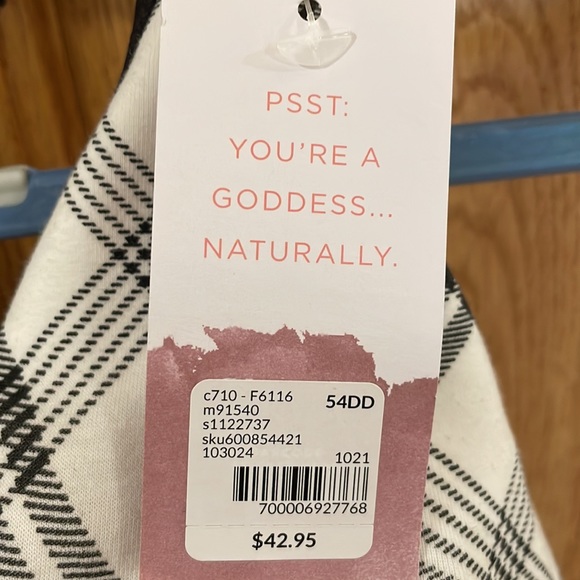 Cacique black & white unlined full coverage no-wire bra - Picture 4 of 6